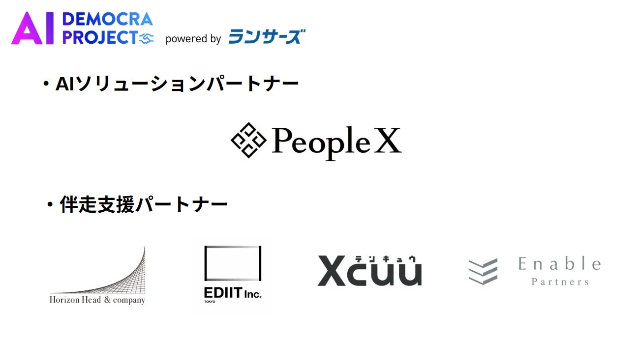 AI DEMOCRA PROJECT パートナー企業ロゴ