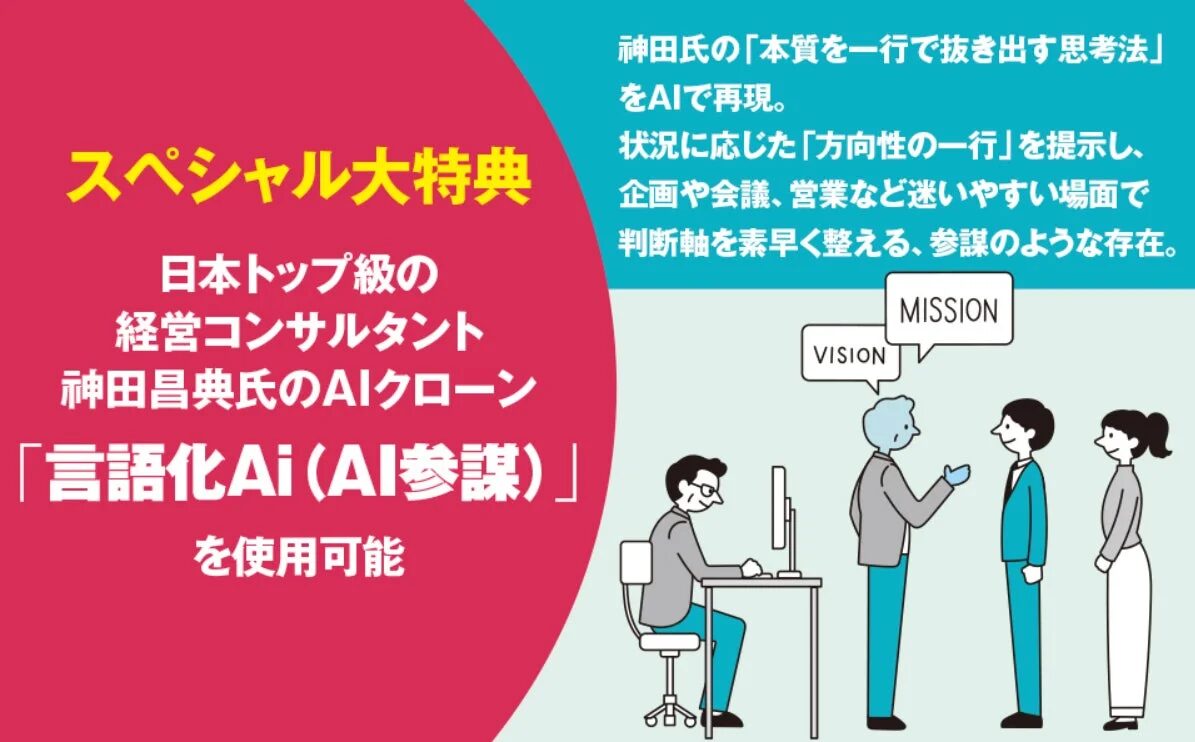 神田昌典氏のAIクローン「言語化Ai（AI参謀）」