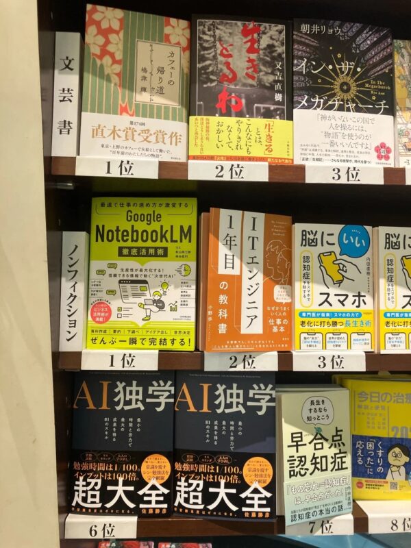 書店内の書籍陳列