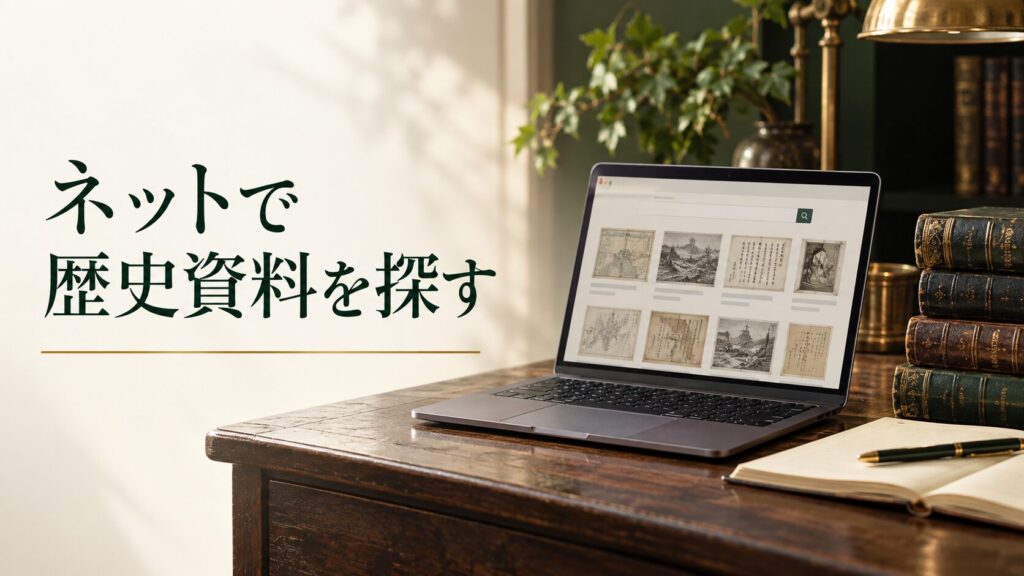 ネットで歴史資料を探す。記事テーマを表す写真風の表紙
