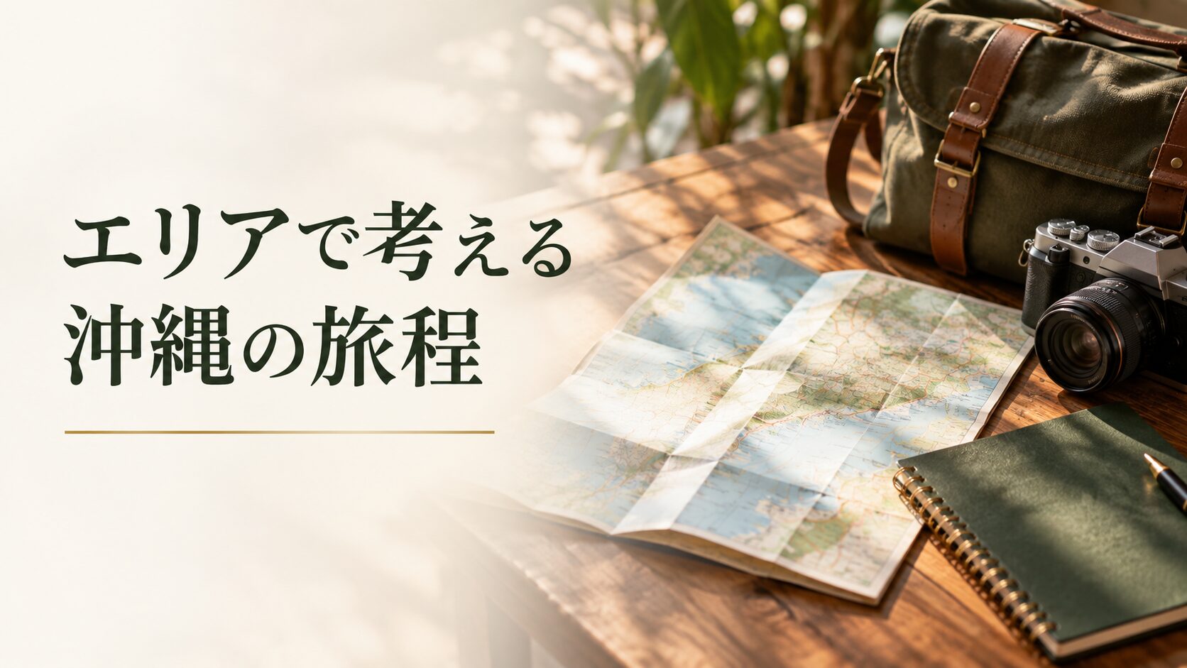 エリアで考える沖縄の旅程。記事テーマを表す写真風の表紙